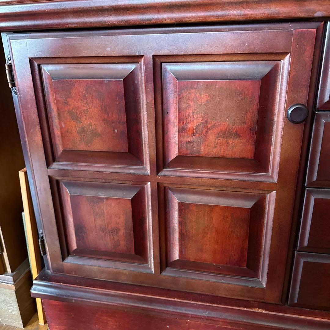 木製ガラス扉付きキャビネット＊アンティーク