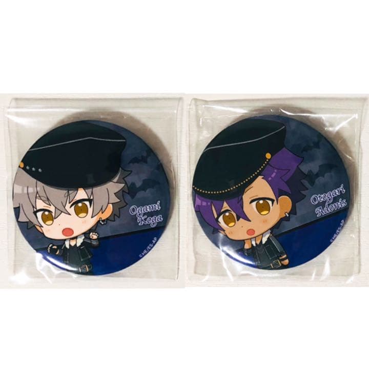 新品★あんスタ★UNDEAD【大神晃牙＆乙狩アドニス】カラオケの鉄人★缶バッジ