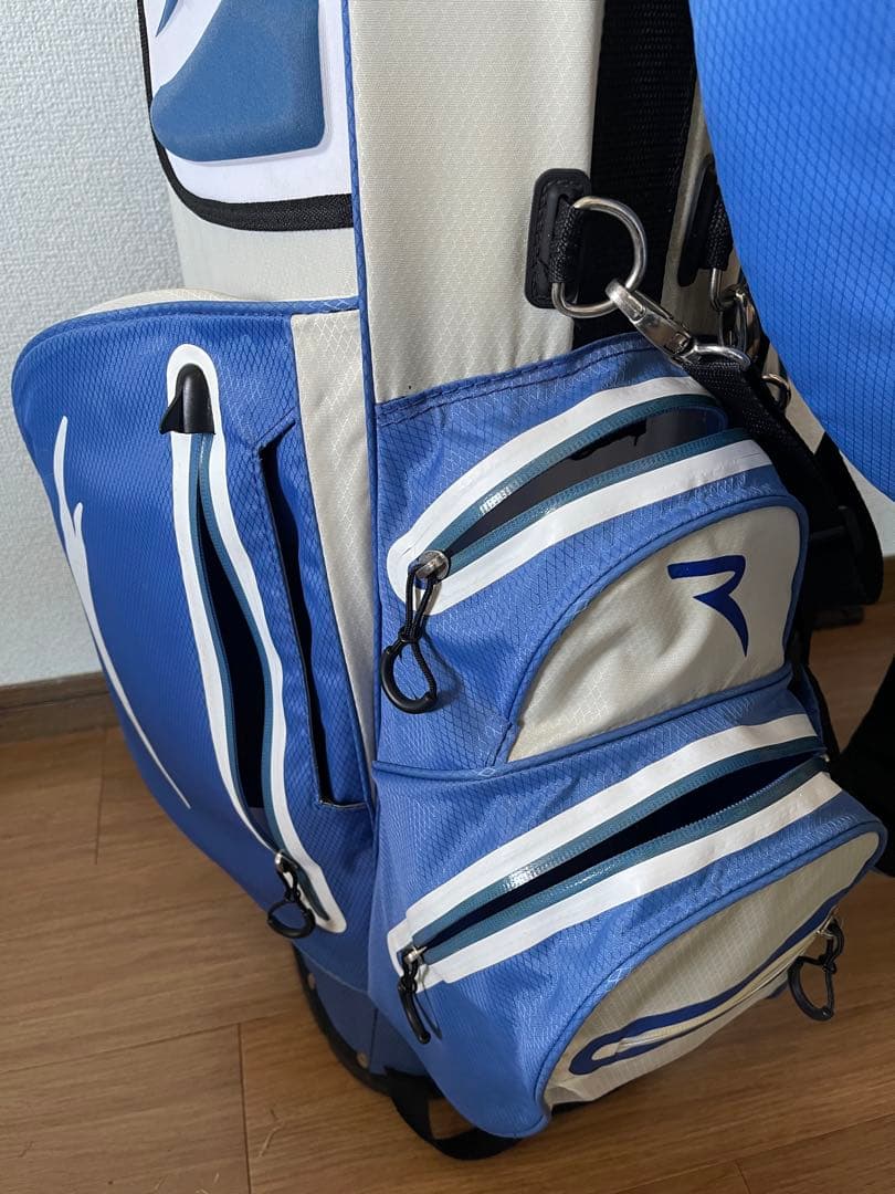 シェルボ CHERVO スタンドキャディバッグ 軽量 ホワイト×ブルー