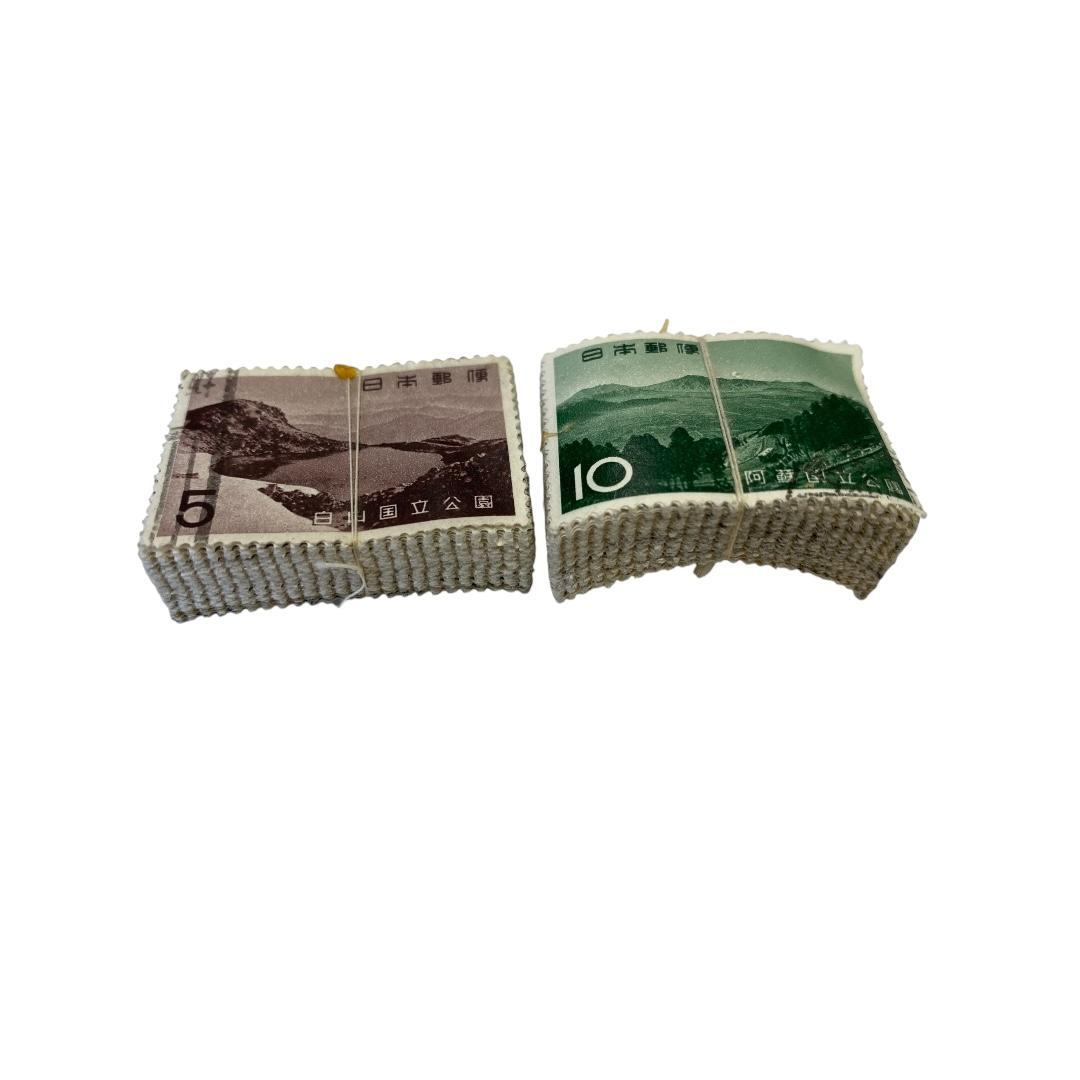 使用済み切手　国立公園記念切手　8種各約100枚づつ　dd062