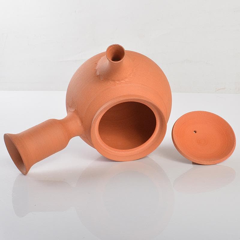 煎茶道具　常滑焼　山七窯　渡辺山七作　保宇夫良　横手急須　共箱　V　R6597