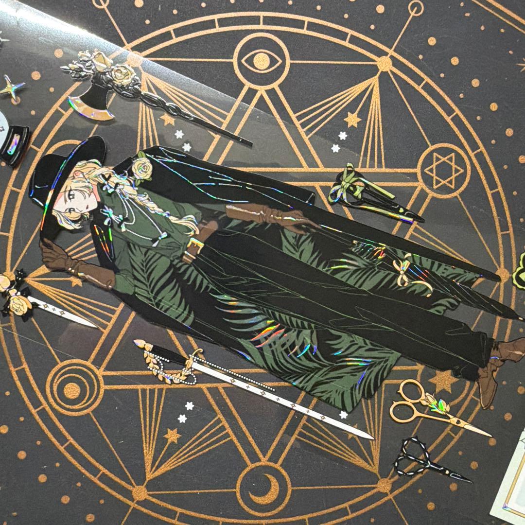 【8953】海外　マステ　中古巻　貝殻光マスキングテープ　人物系