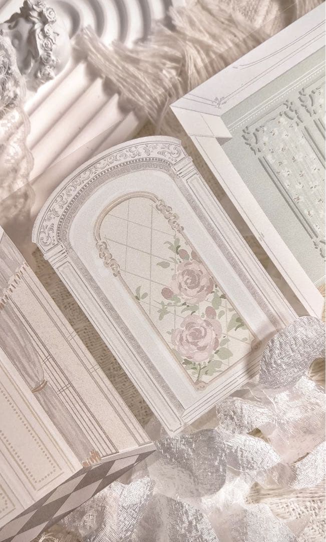 【9062】海外　マステ　2/4/巻PET重油マスキングテープ　室内　壁　背景系