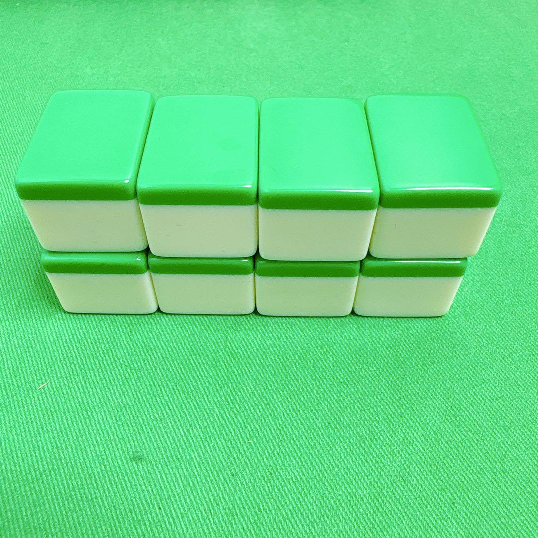 ミズノ　丸一　麻雀牌　背緑　三本羽　一索　飛龍 金彩