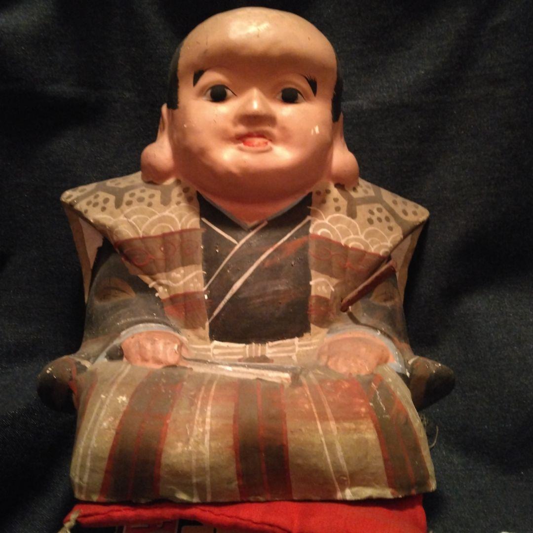 古い　福助さん　置物　骨董　大きな　開運　縁起物