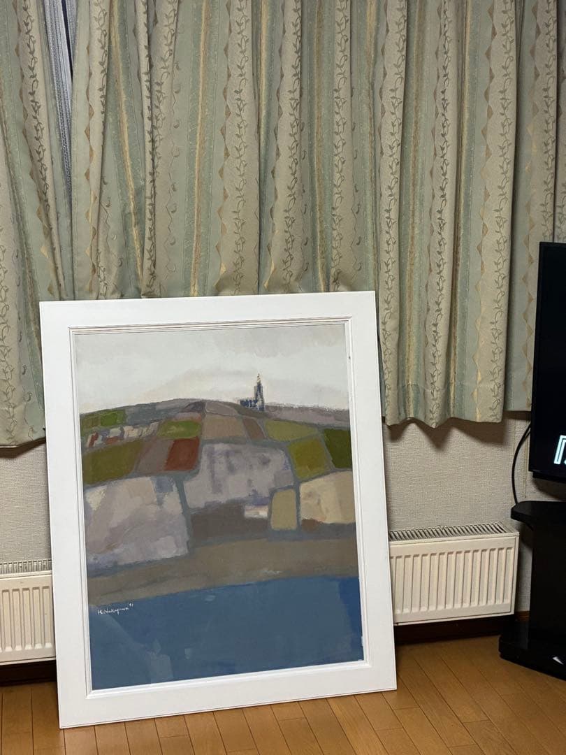 北海道画廊　風景画　油絵　油彩画　署名有　大型　F30号