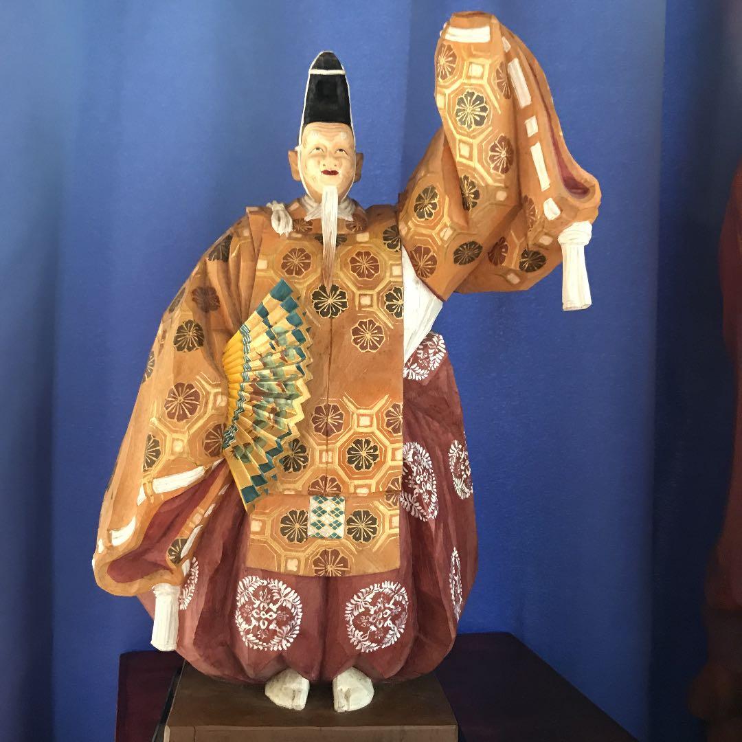 木彫　野呂　天潤作　能楽　翁像　　共箱　大幅値下げ