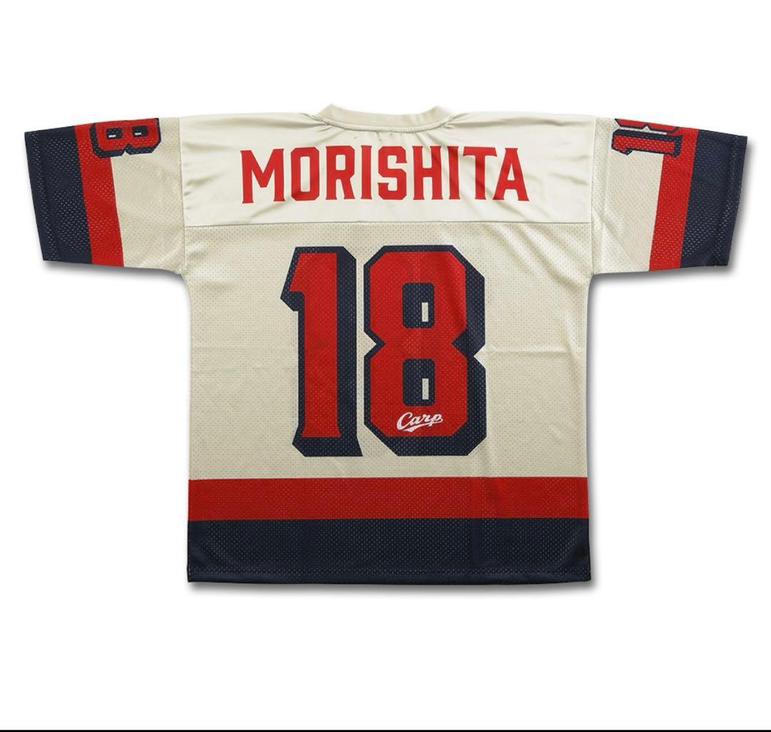 カープ　アメフト風Tシャツ　森下　Mサイズ