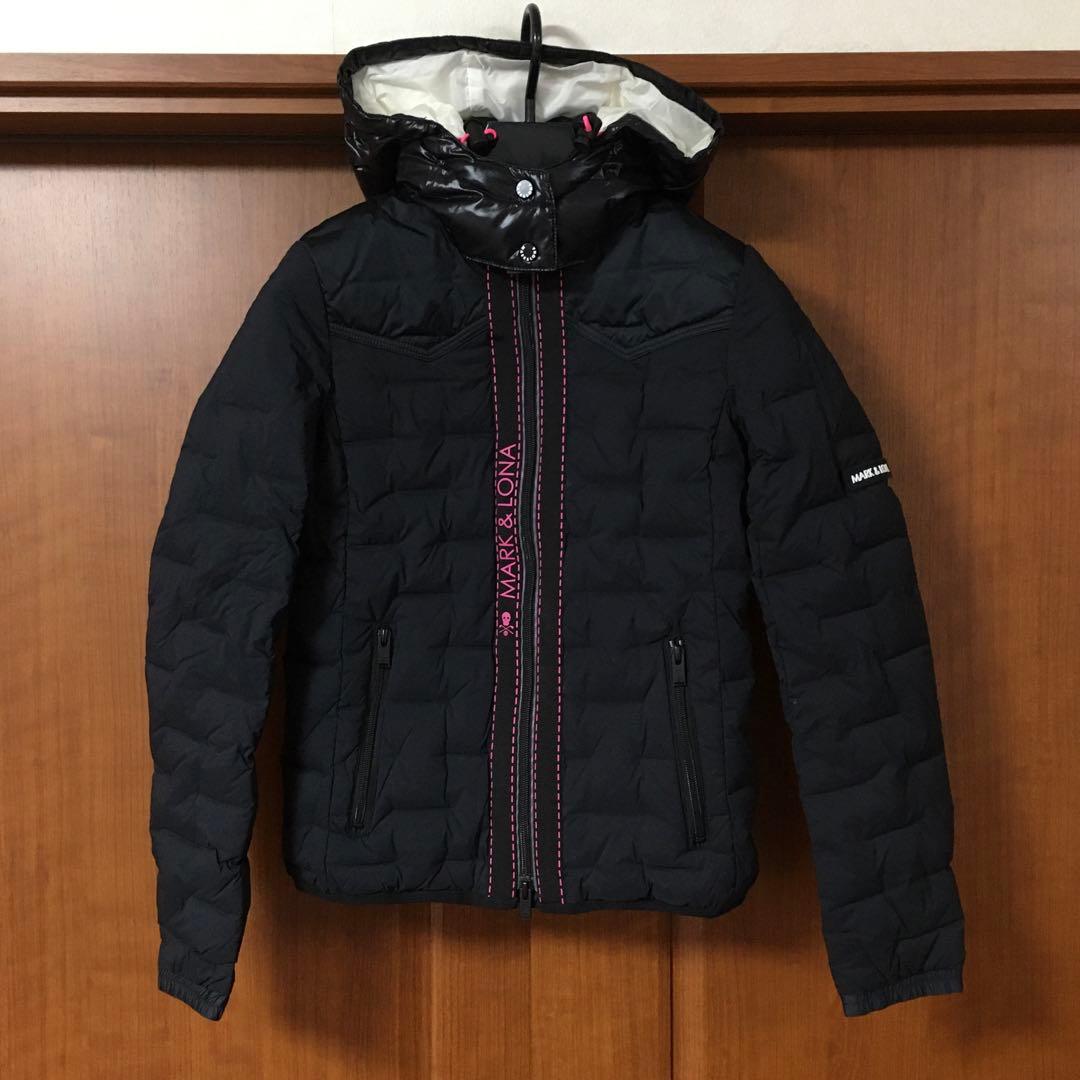 美品　マーク＆ロナ　ダウン　３６　黒　女性　mark&lona　マークアンドロナ