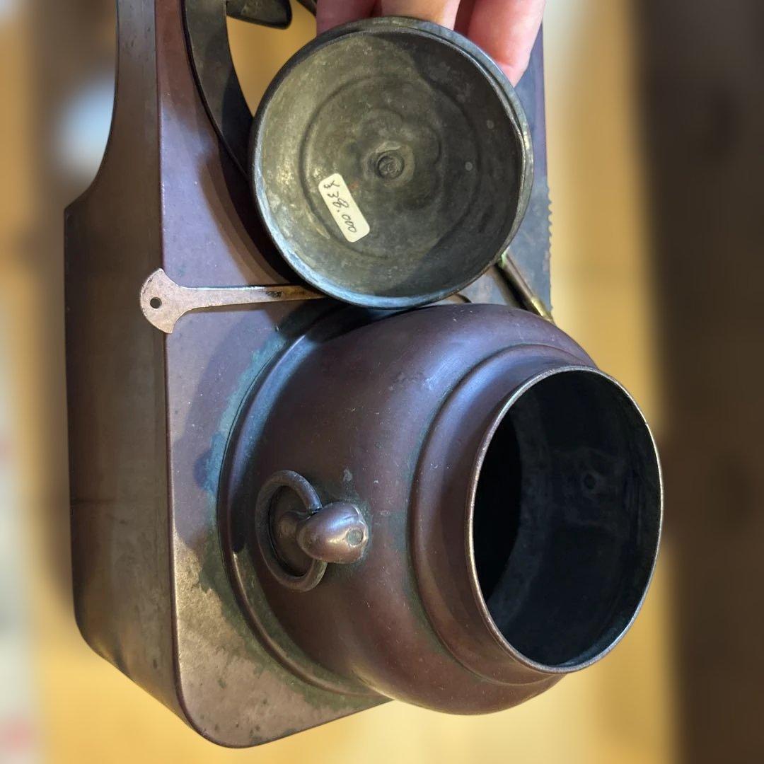 売り切り古道具 古民具 純銅手打 銅壷 銅壺 湯燗器 熱燗器　火鉢　セット