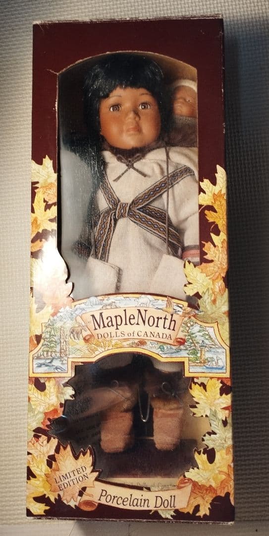 カナダ イヌイット人形 民族衣装 母子 アンティーク 3,000体限定生産