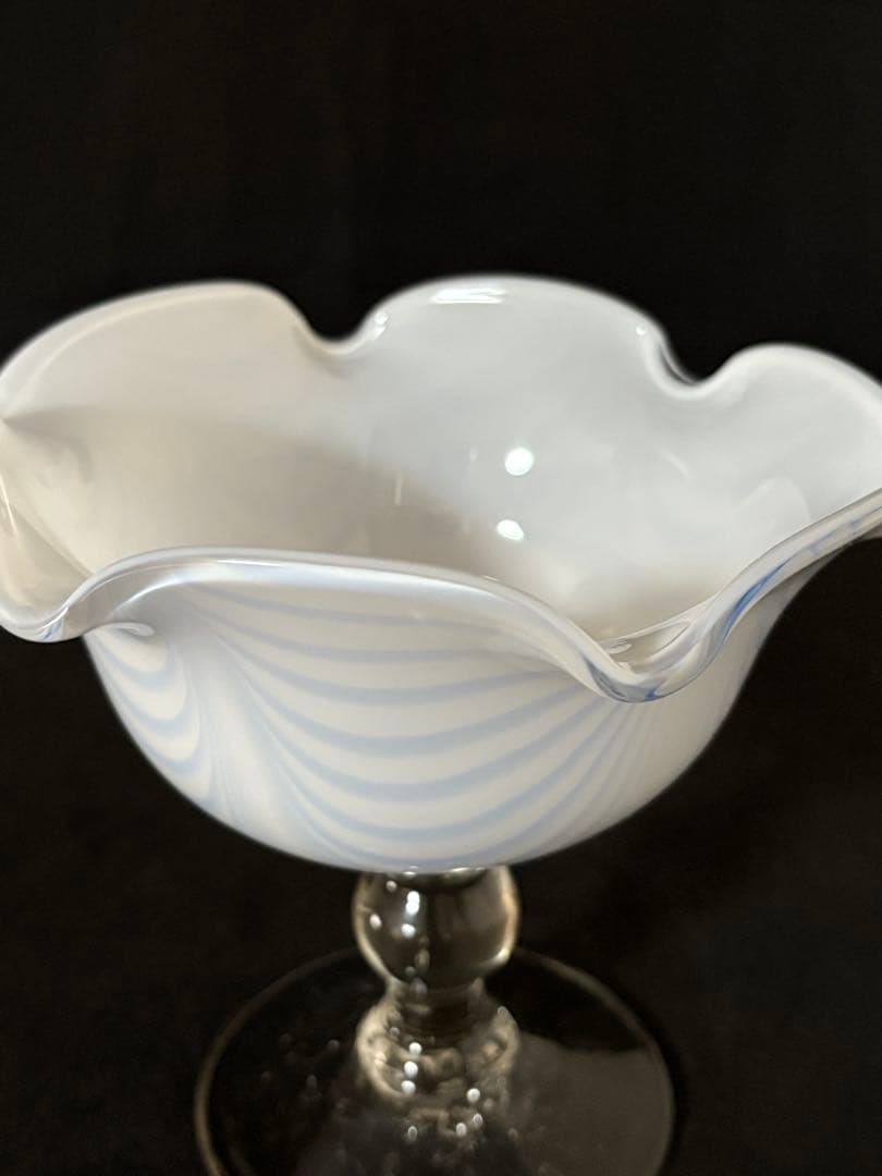 大きい氷コップ　和ガラス 大正ガラス　ウランガラス　 アンティーク 大正ロマン