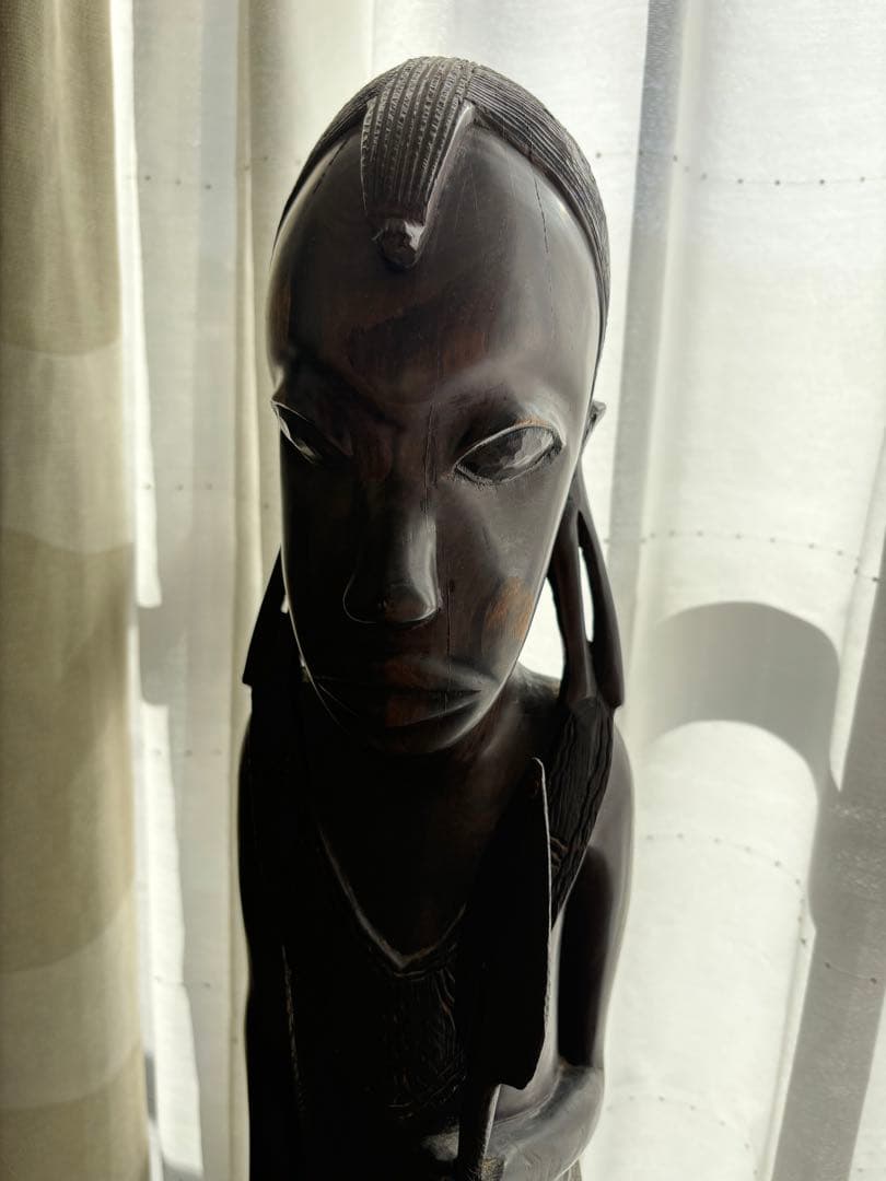 【アフリカ美術】木彫り人形　約103cm