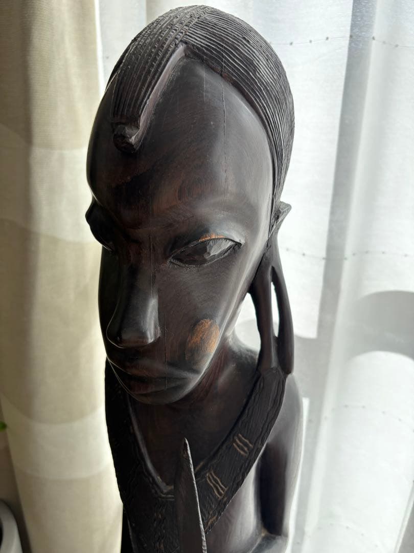 【アフリカ美術】木彫り人形　約103cm