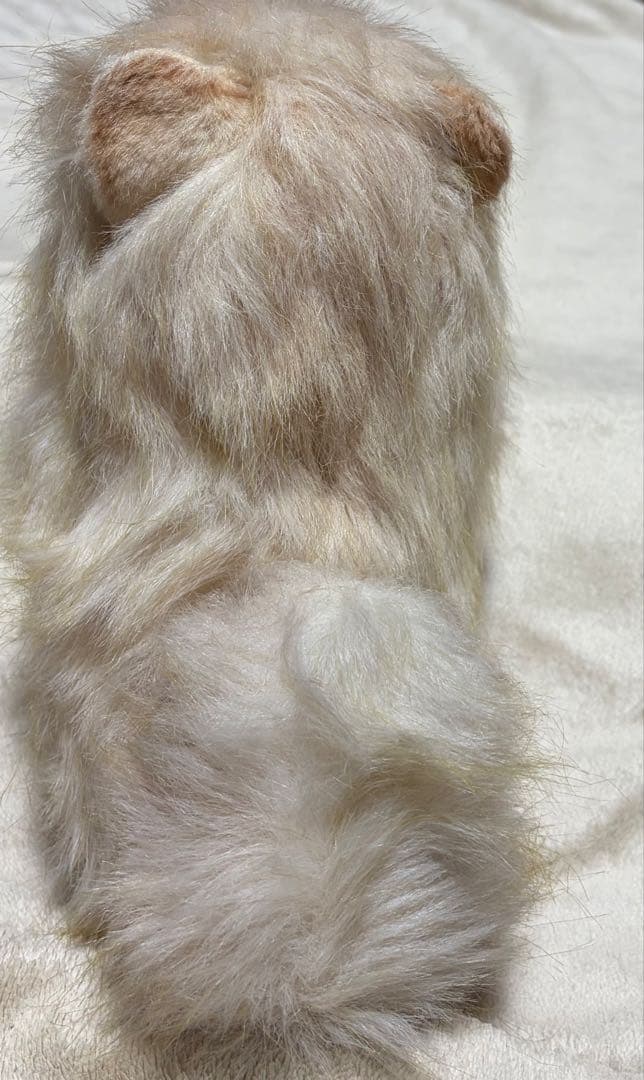 犬　三英　スピッツ　ポメラニアン　ぬいぐるみ　ベージュ