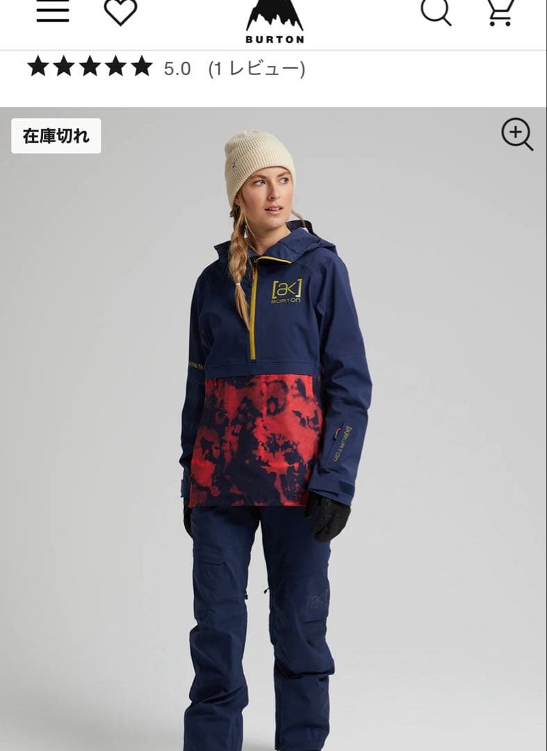 Burton akウェア X S GORE-TEX 3L キミー アノラック