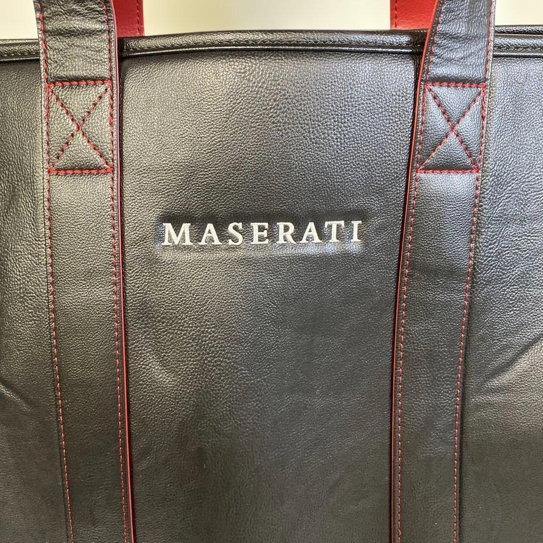 未使用品 Maserati マセラティ ゴルフ トートバッグ 黒×レッド