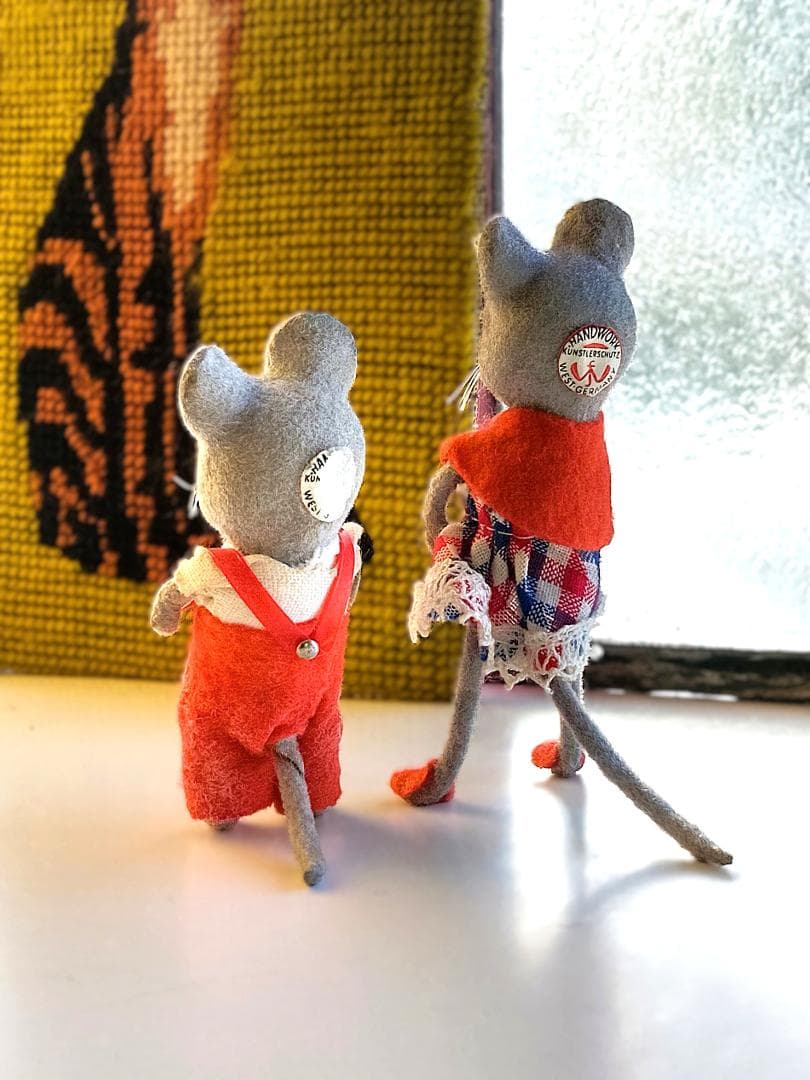 マウスの姉弟　ニャンコに気をつけて！WAGNER　ワグナー　ドイツ　アンティーク