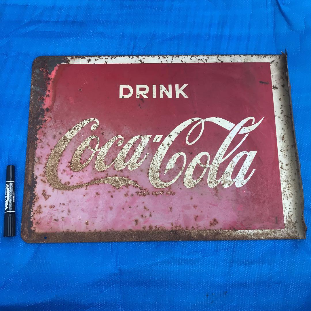 コカコーラ 両面ブリキ看板 昭和レトロ ノベルティー アンティーク