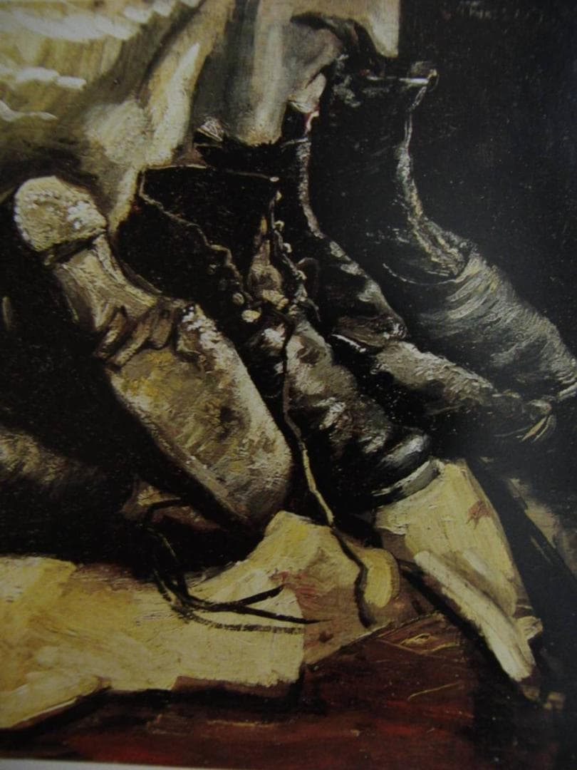 ヴァン・ゴッホ【三足の靴】、希少な画集画、新品高級額・額装付