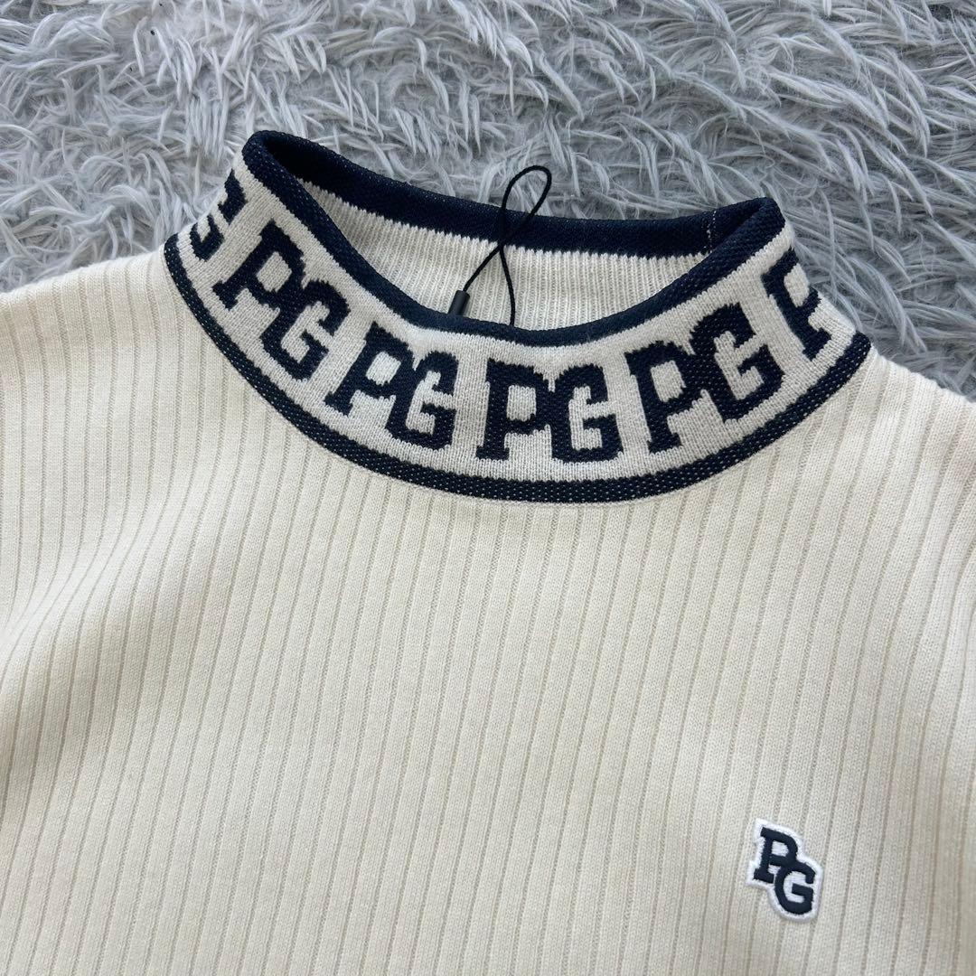 新品　パーリーゲイツ　ニット　セーター　モックネック　カシミヤ　ウール　サイズ5