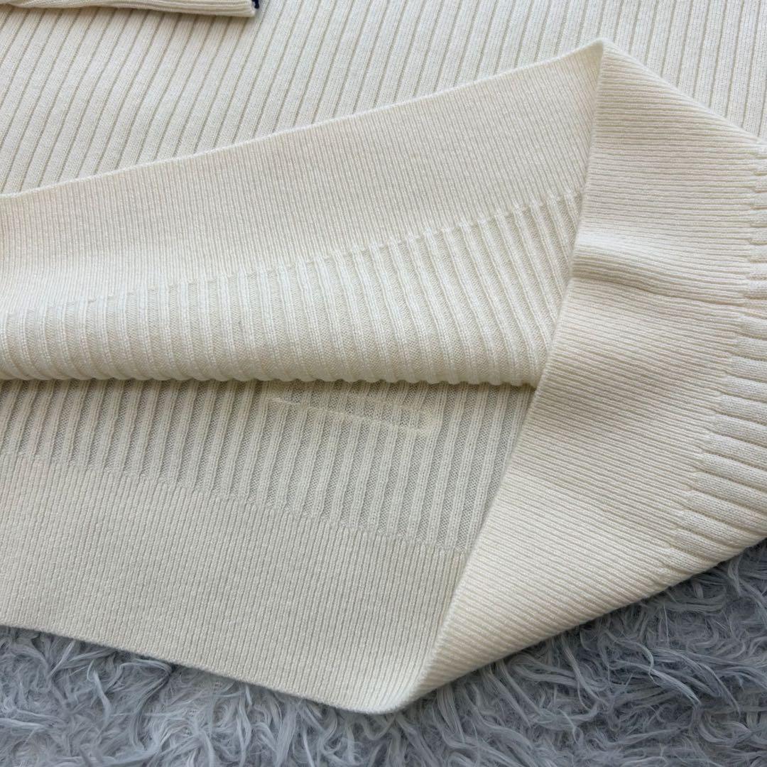 新品　パーリーゲイツ　ニット　セーター　モックネック　カシミヤ　ウール　サイズ5