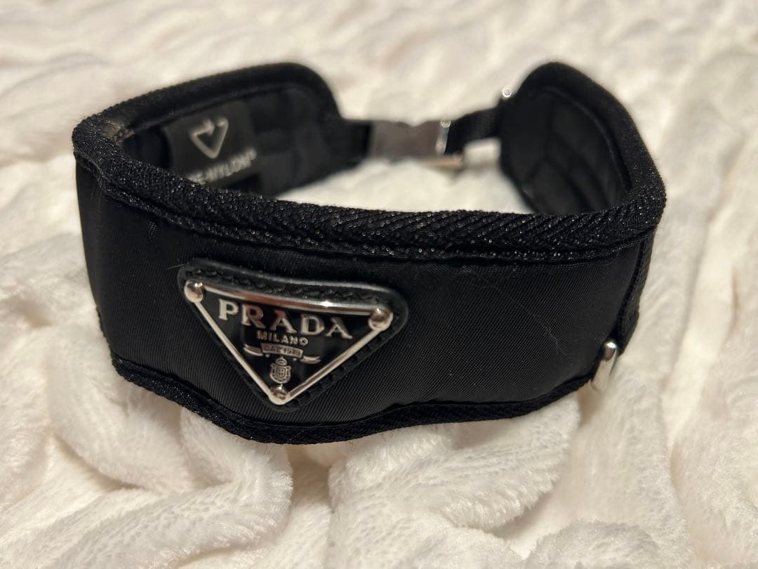 PRADA ナイロン　ブラック　ペット　犬用　首輪　ネックレス