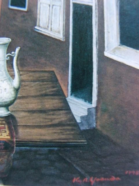 安田　謙【街角静物】、希少画集画、状態良好、新品高級額装付