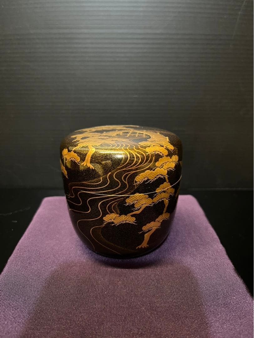 加賀蒔絵師　中村宗尹　住吉蒔絵　大棗