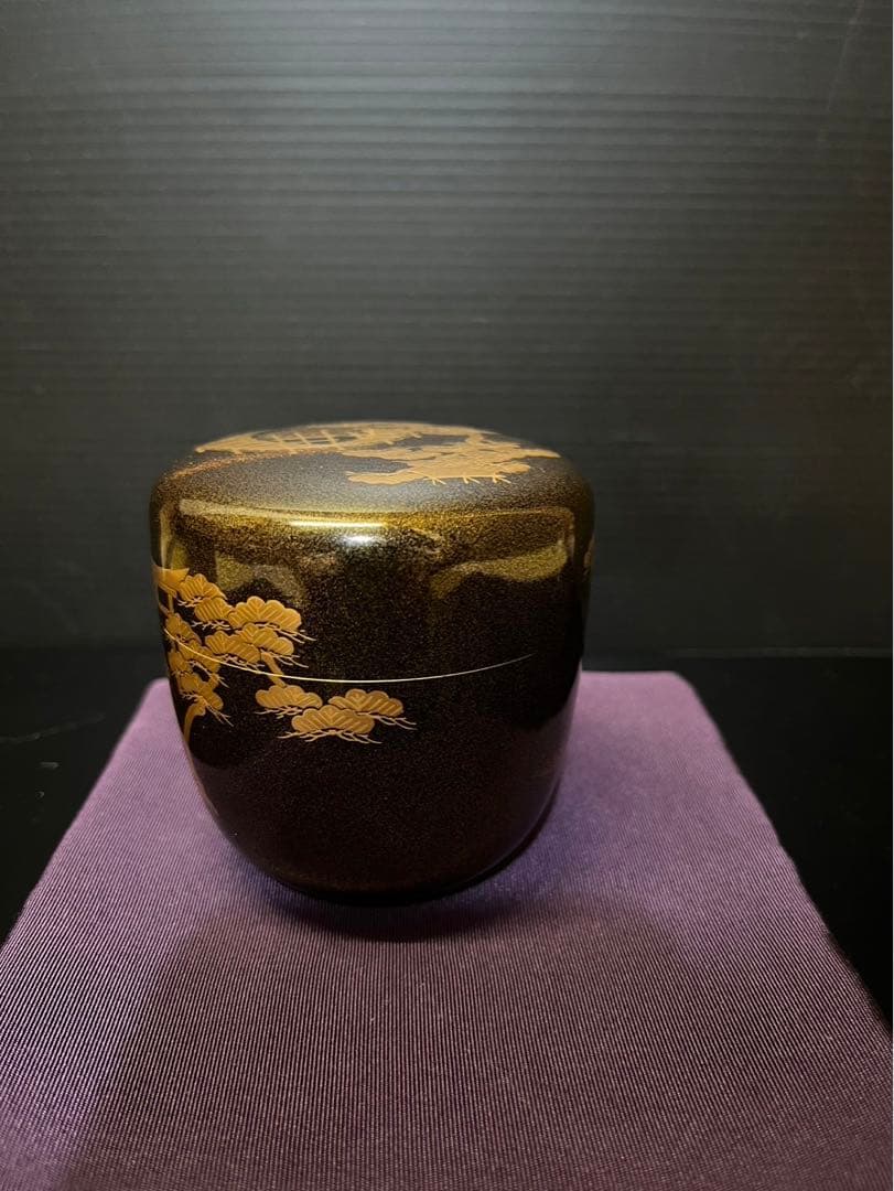 加賀蒔絵師　中村宗尹　住吉蒔絵　大棗