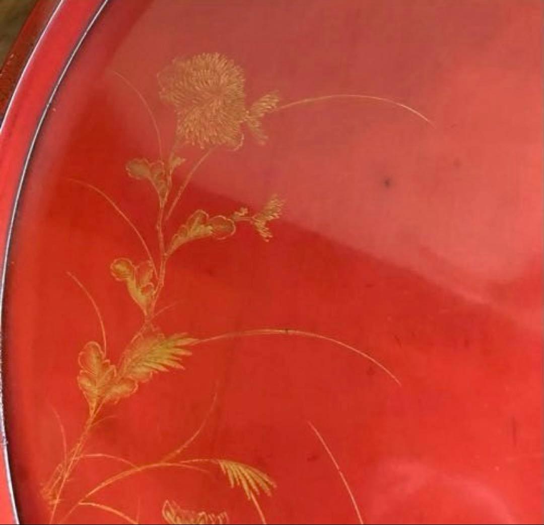 骨董　漆塗り　金彩　蒔絵　ちゃぶ台　飾り台　当時物　古道具　テーブル　脚取り外し