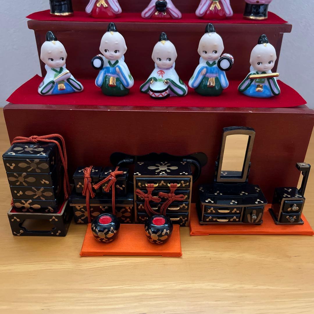 ローズオニールキューピーおひなさま　三段飾り