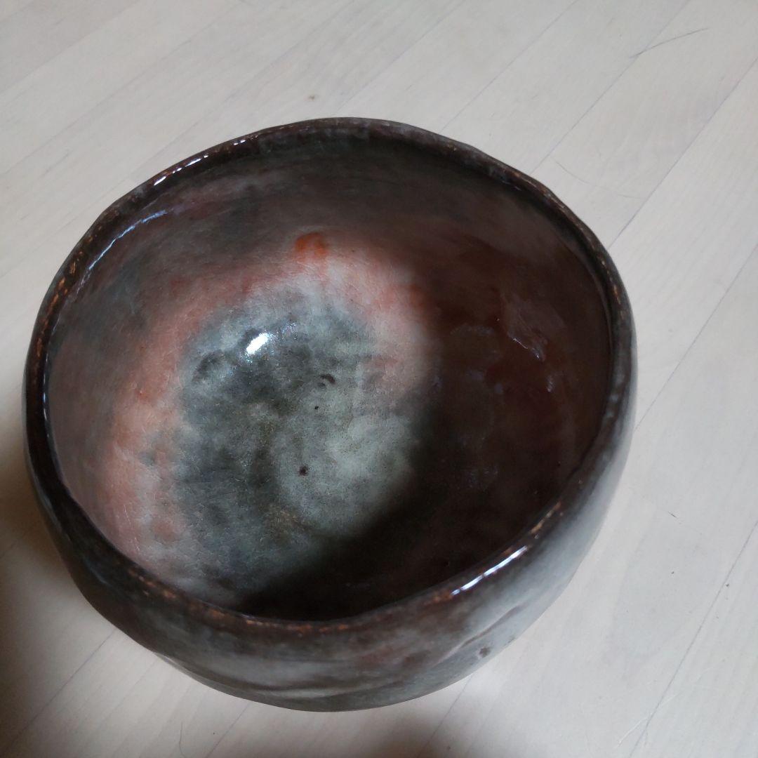 187【茶道具】吉向松月　赤茶碗