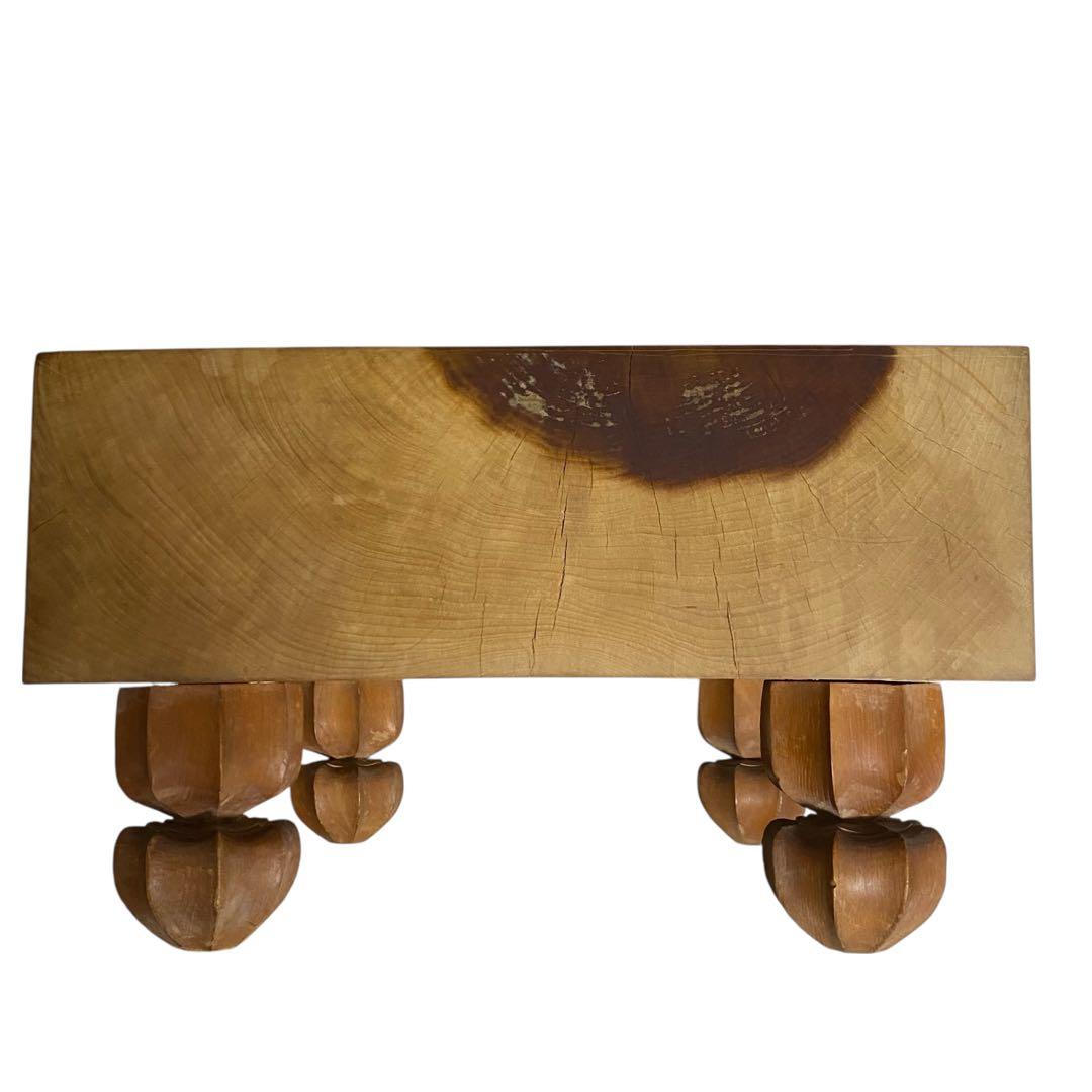 天然木脚付きへそ有り囲碁盤と碁石セット