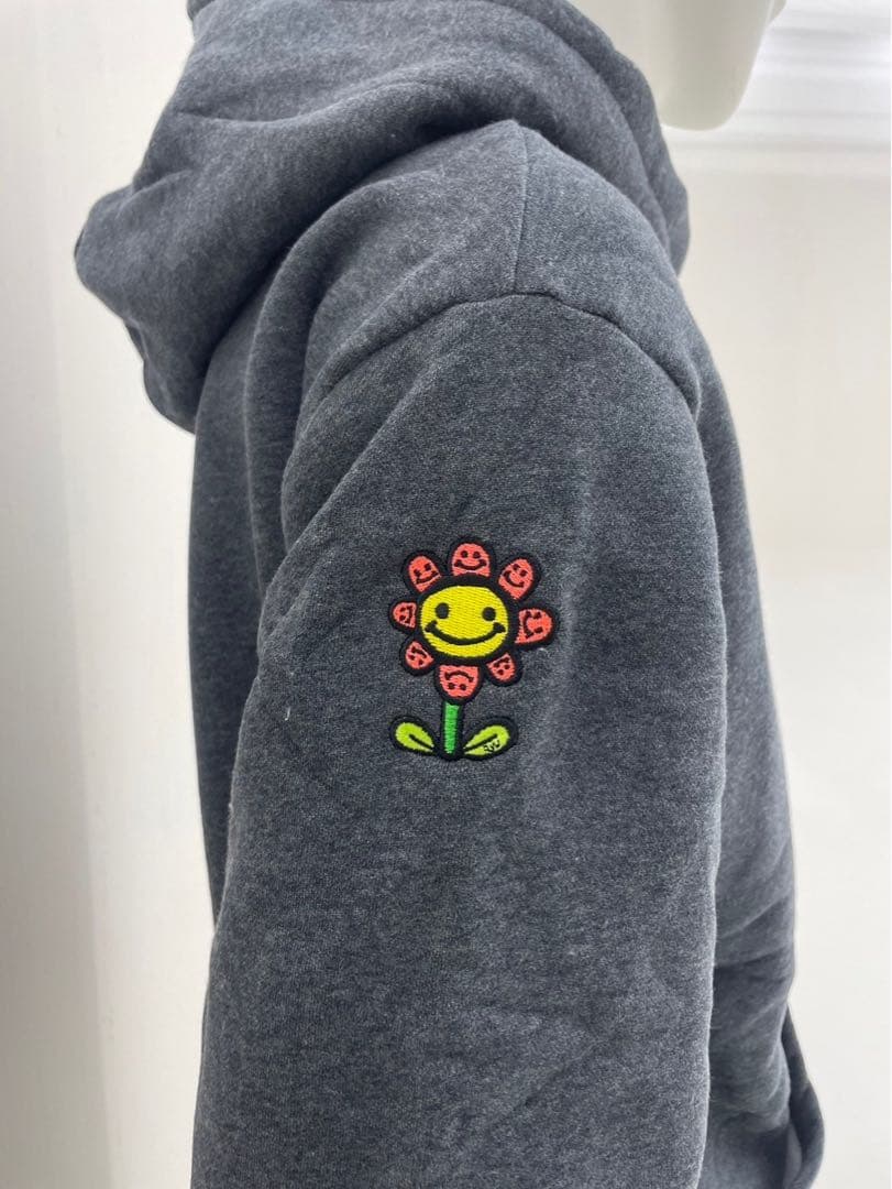 エリートグリップ　ROUGH WATERS ロゴ　パーカー グレー　LL