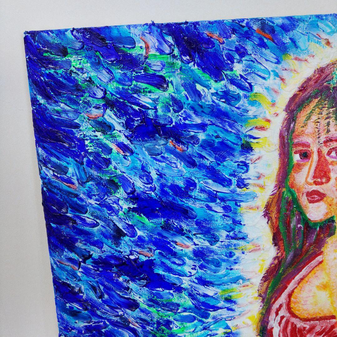 アクリル絵画 水着の女性　一点もの　幻想的
