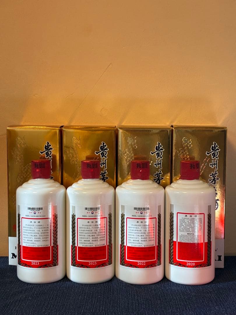 【未開栓】貴州茅台酒 マオタイ酒 天女ラベル 53% 4本組み2020〜2023