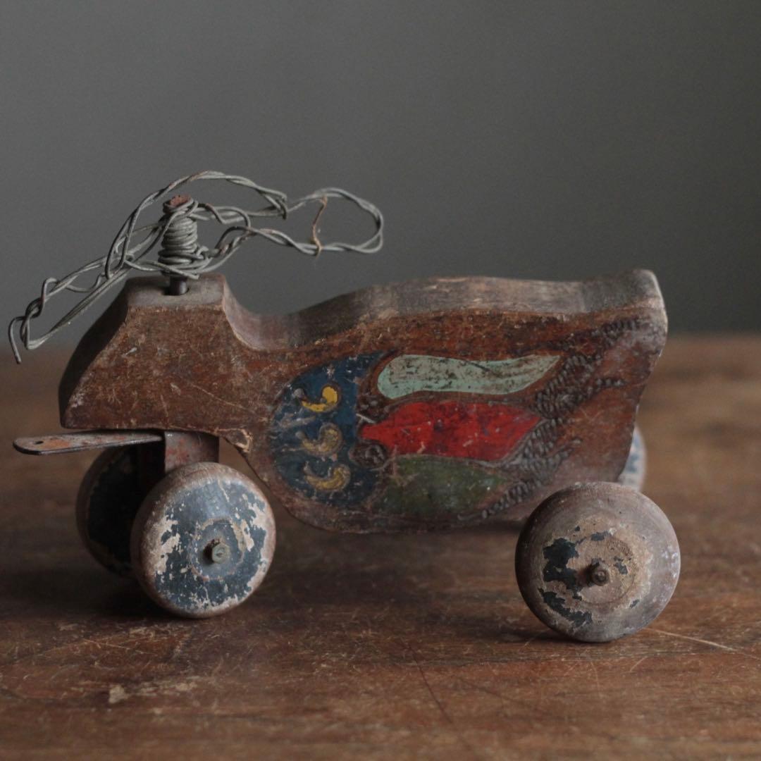 古い 木の おもちゃ 三輪車 戦前戦後 古道具 アンティーク ブロカント