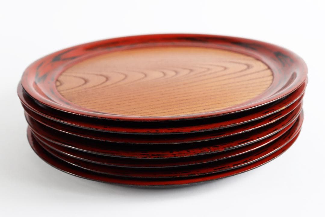 茶道具 日ノ丸盆 丸盆 七枚 煎茶道具