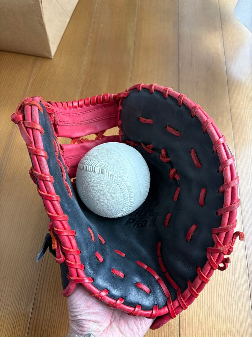 SSK ファーストミット 軟式グローブ 黒/赤