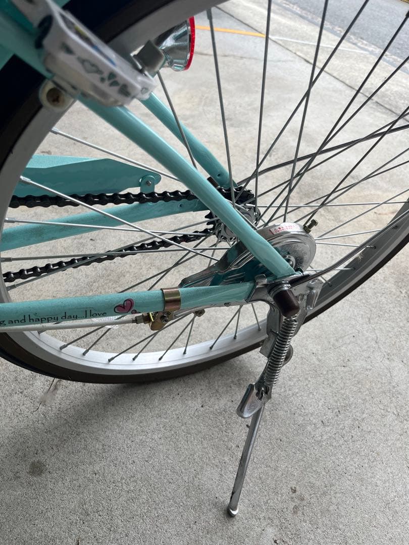 【未使用同等／直接引取】22インチ 子供用自転車 バレンタイン2 ミントブルー