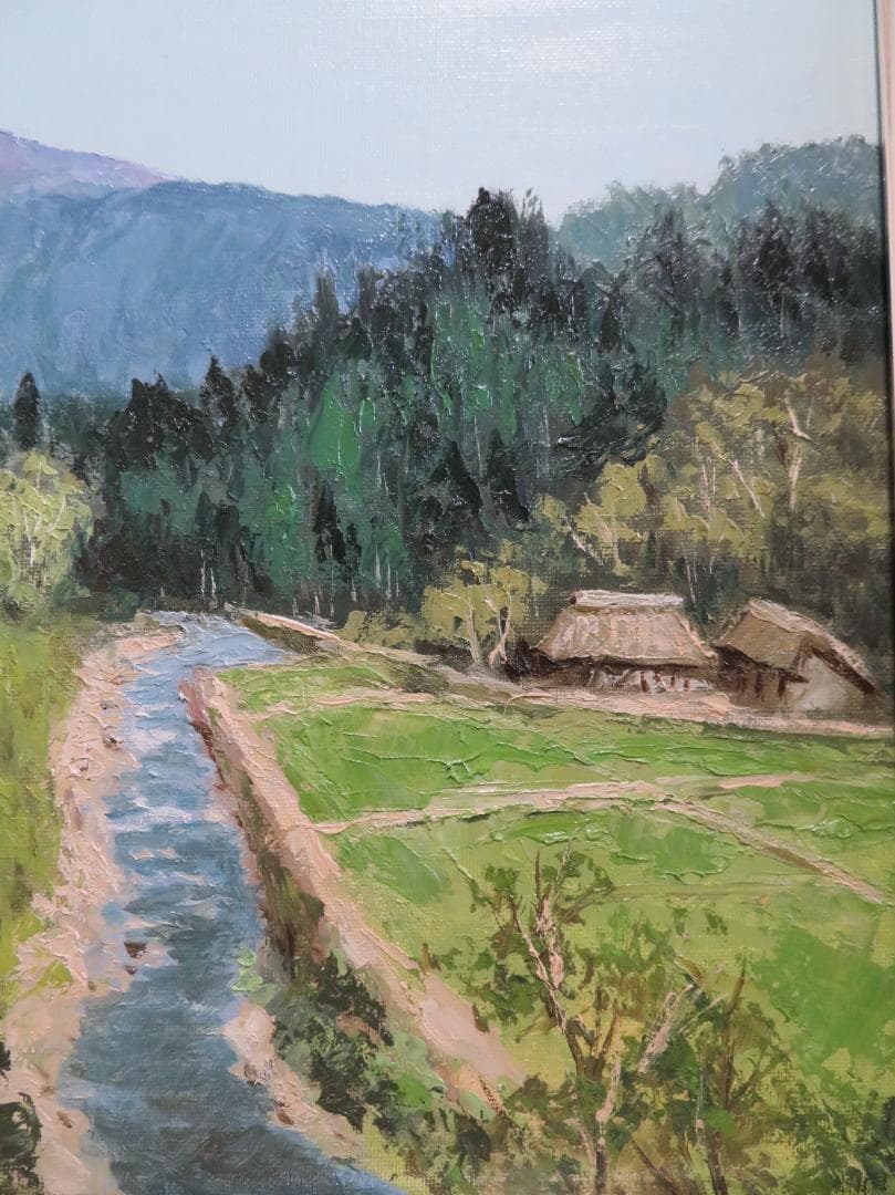 ◆　大山功　「美濃路」　油彩　F6号　應美会会員　 ◆