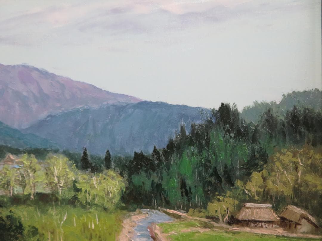 ◆　大山功　「美濃路」　油彩　F6号　應美会会員　 ◆