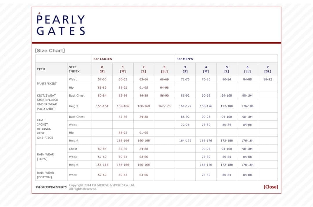 PG（パーリーゲイツ）パンツ