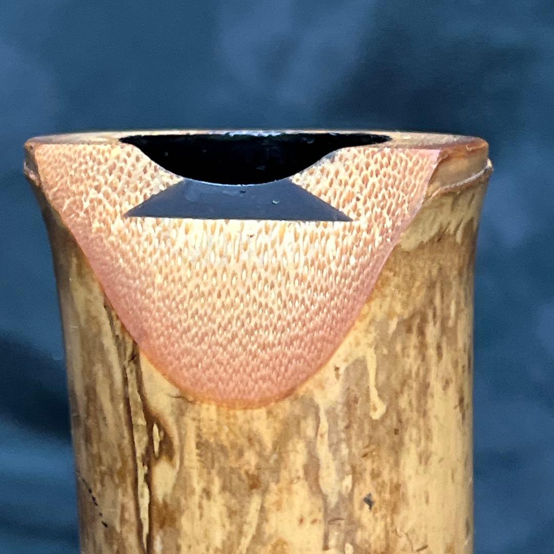 尺八 琴古流 在銘 中継ぎ緩み無し ２尺管 中継ぎ籐巻き銀三線 音出し確認済