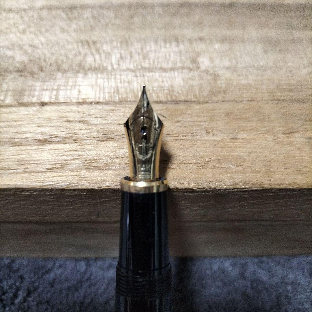14K SAILOR 黒色プラスチック万年筆 金色装飾