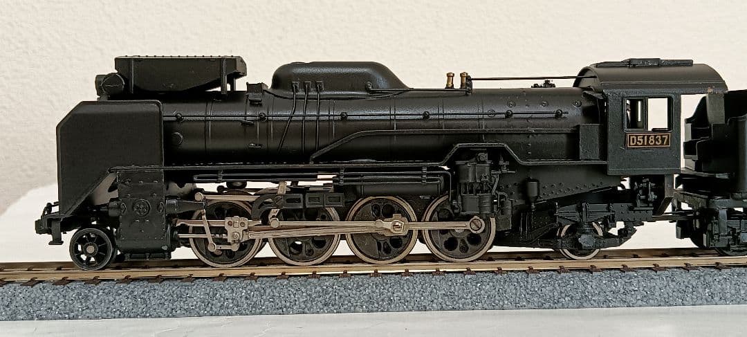 n*o様 HOゲージ アダチ Ｄ51蒸気機関車 集煙装置付 モーター交換メンテナ