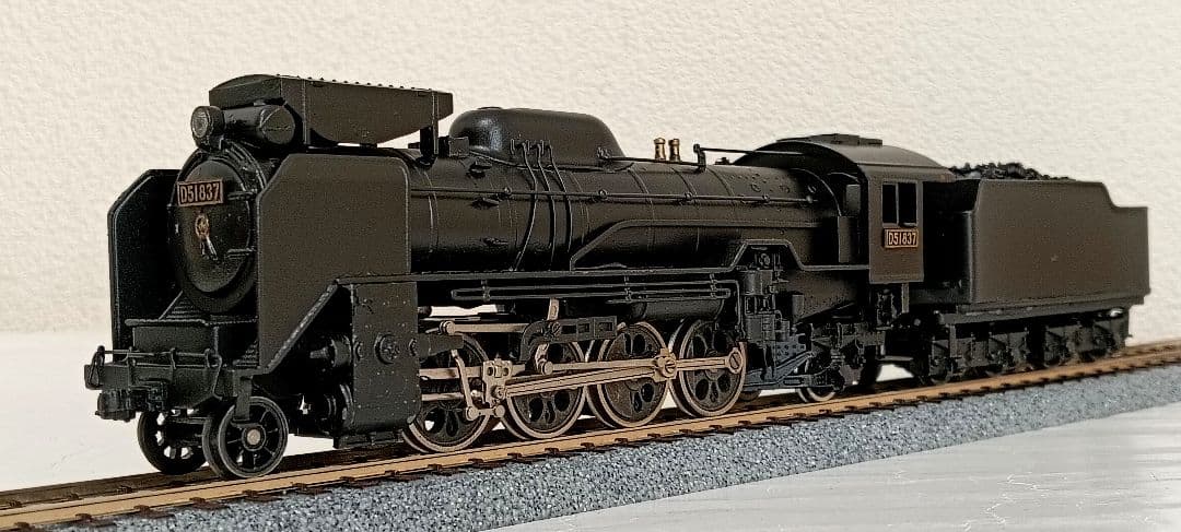 n*o様 HOゲージ アダチ Ｄ51蒸気機関車 集煙装置付 モーター交換メンテナ