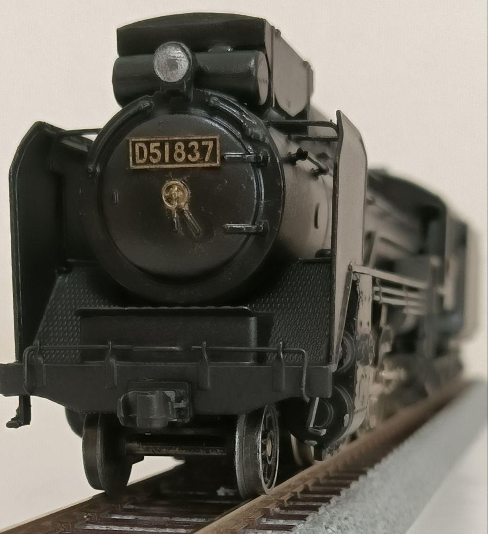 n*o様 HOゲージ アダチ Ｄ51蒸気機関車 集煙装置付 モーター交換メンテナ