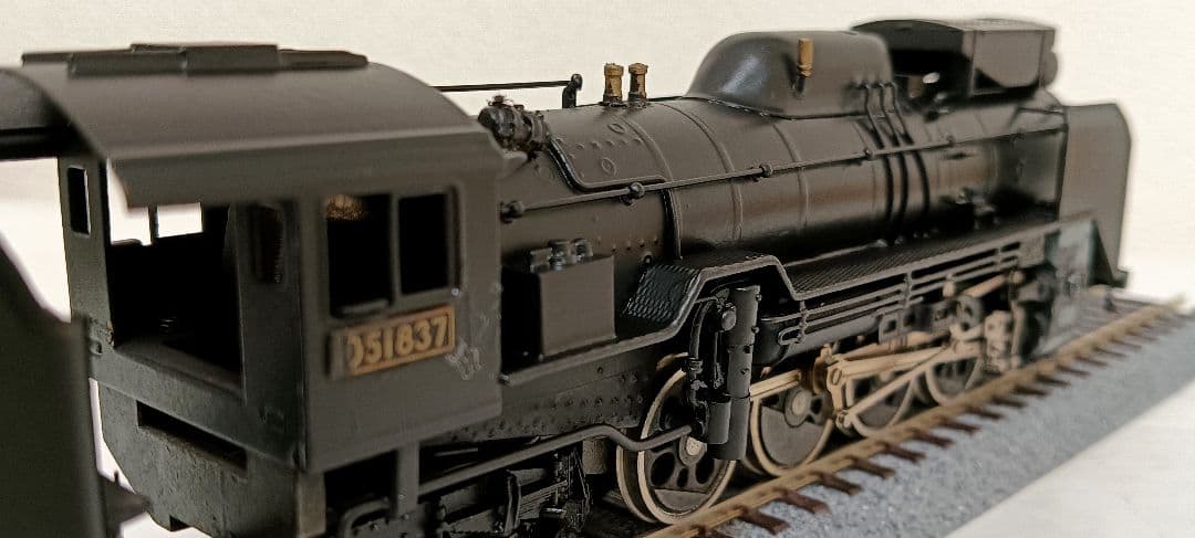 n*o様 HOゲージ アダチ Ｄ51蒸気機関車 集煙装置付 モーター交換メンテナ